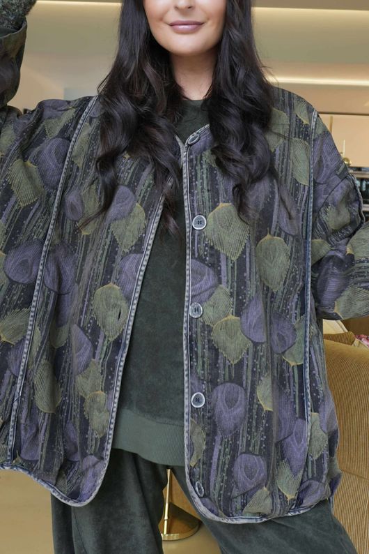 Plume Denim Jacket Green